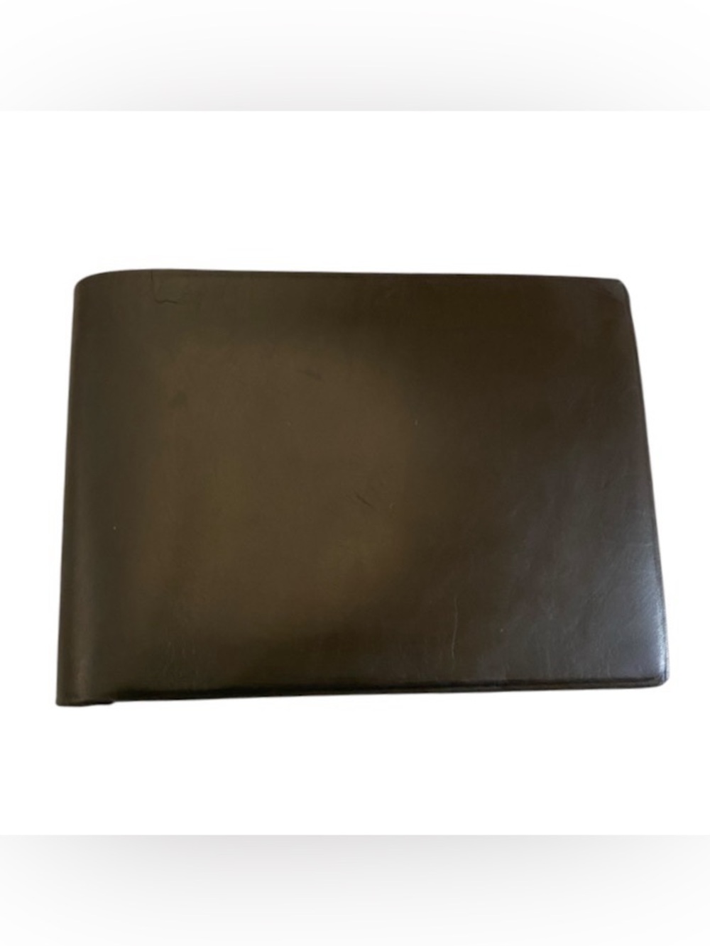 Vintage Oxford full grain calf leather dark brown wallet